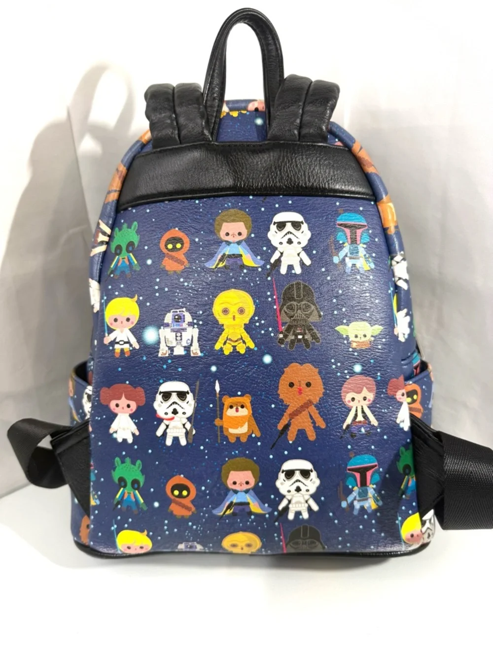 Loungefly Star Wars Mini Backpack Chibi Characters Print Disney Bag‎